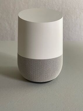 Smart Speaker - White and Light Gray Voice Assistant